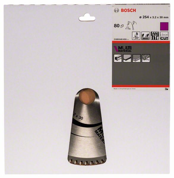 List kružne testere Multi Material Bosch 2608640450, 254 x 30 x 3,2 mm; 80