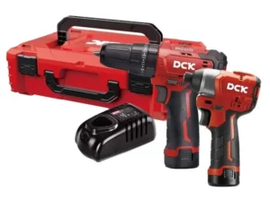 DCK KDKIT25EK akumulatorski set alata KDJZ23-10i + KDPL04-8, sa 2x2.0Ah baterije i punjačem, u koferu