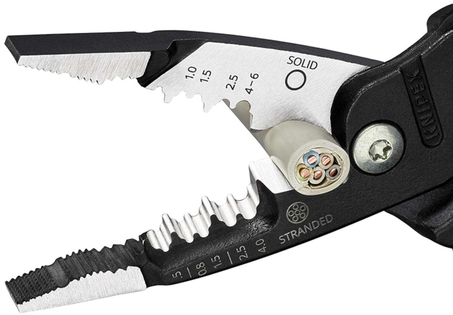 Knipex 13 71 200 ME Kombinovana električarska klešta za skidanje izolacije 200mm sa gumiranim ručkama - Slika 2