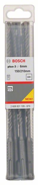 Hamer burgija SDS plus-3 Bosch 2608831109, 6 x 150 x 210 mm