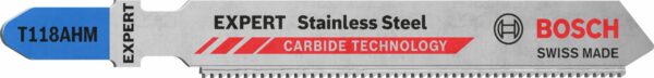 Bosch EXPERT „Stainless Steel“ T 118 AHM list ubodne testere, 3-delni, 2608900561