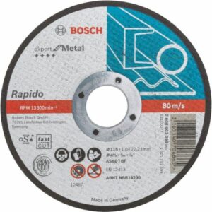 Rezna ploča ravna Expert for Metal - Rapido Bosch 2608603394, AS 60 T BF, 115 mm, 1,0 mm
