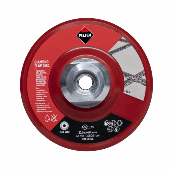 RUBI 32931 brusni flap disk Ø115MM M14, fino brušenje, G200