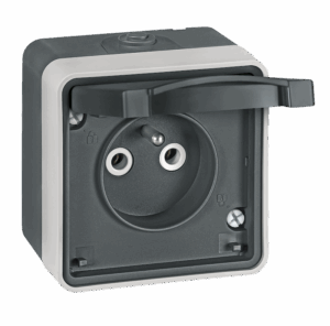22405.A1 Priključnica dvop. PROTECTA NF standrad IP55, tamno siva