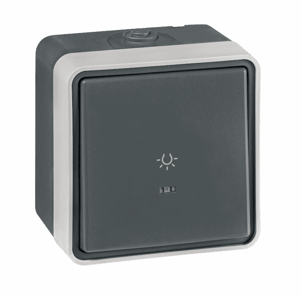 22515.A1 Taster skl. svetlo sa ind. PROTECTA 10AX 250V~ IP55, tamno si