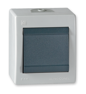 251.1A Sklopka jednopolna POWER10A 250V~ IP44, sivo /antracit