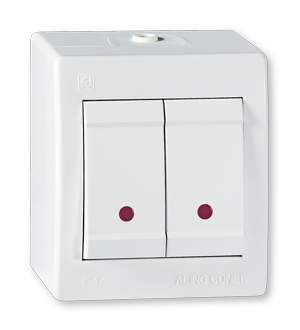 2521.00 Sklopka serijska POWER sa indikacijom 10A 250V~ IP44, be
