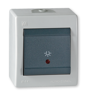 255I.1A Taster sklopka za svetlo POWER sa indik. 10A 250V~ IP44,