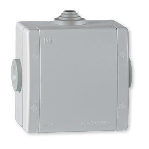 261.1 Kutija razvodna POWER 500V 80x80 IP54 sa 3 uvoda, siva