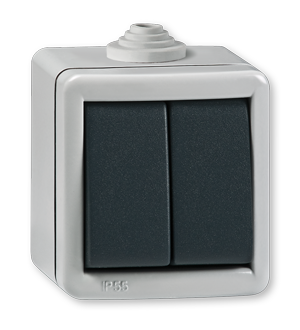 282.1A Sklopka serijska ARMOR 10A 250V~ IP55, sivo /antracit
