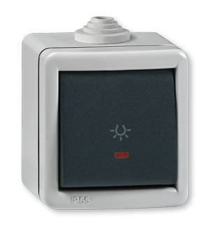 285I.1A Taster sklopka za svetlo ARMOR sa indik. 10A 250V~ IP55,