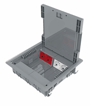 3122702 DK-MX 1 Kutija podna za module 250x250, 16 modula siva