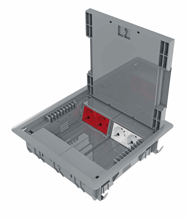 3122702 DK-MX 1 Kutija podna za module 250x250, 16 modula siva