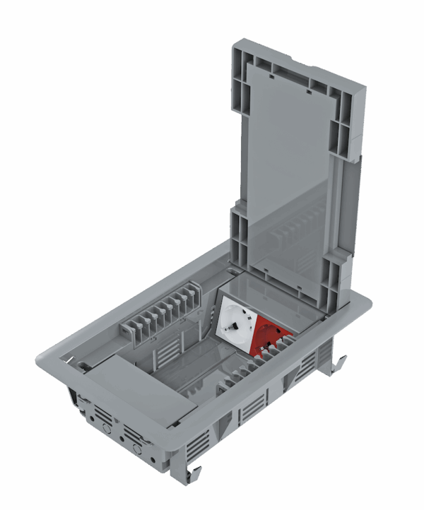3122709 DK-MX 2 Kutija podna za module 146x250, 8 modula siva
