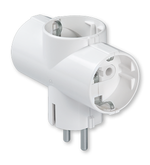 320.0 T adapter sa 3 priključnice 16A 250V~, beli