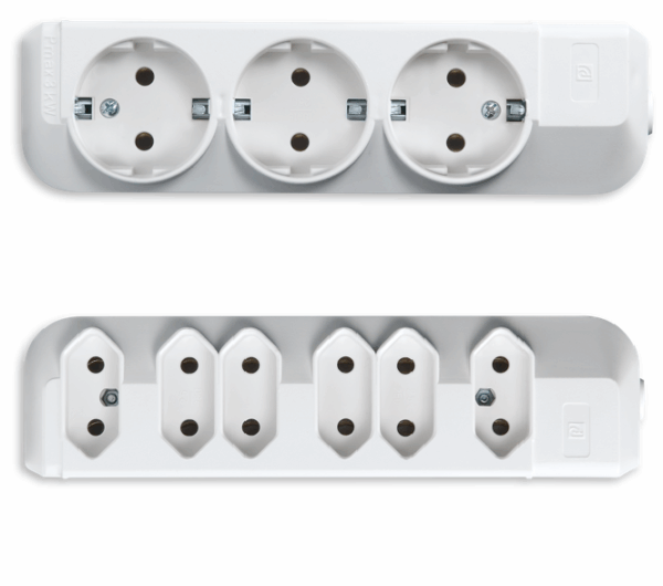 401 Priključnica prenosna bez kabla 3x16A + 6x2,5A 250V~
