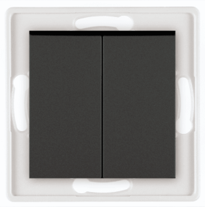 6006.E1 Mehanizam serijske sklopke PRESTIGE 10A 250V~, crni soft