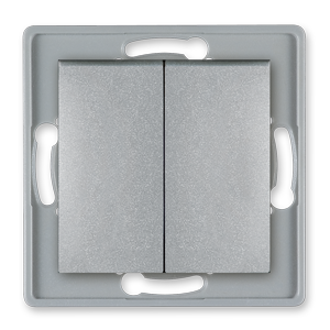 60072.S Mehan. duple naizm. sklopke PRESTIGE 10A 250V~, metalik sreb.