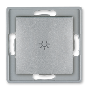 6009.S Mehan. taster svetlo PRESTIGE bez ind. 10A 250V~, metalik sreb.