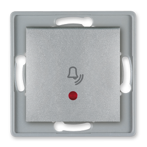 6010I.S Mehan. taster zvono PRESTIGE sa ind. 10A 250V~, metalik sreb.