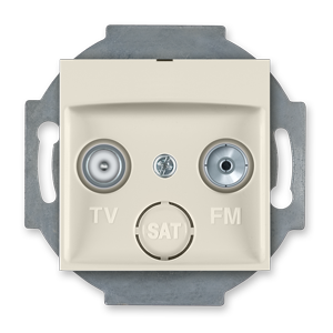 6012P.9 Mehanizam ant. priklj. PRESTIGE TV/FM - prolazna, krem b