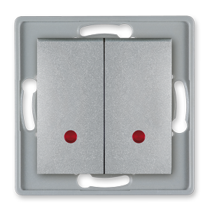 6026.S Meh. serijske sklopke PRESTIGE sa indik. 10A 250V~, met. sreb.