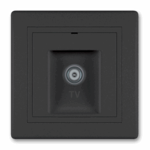612I.E1E1 Priklj. antenska PRESTIGE TV - završna individ., crna soft