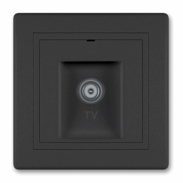 612I.E1E1 Priklj. antenska PRESTIGE TV - završna individ., crna soft