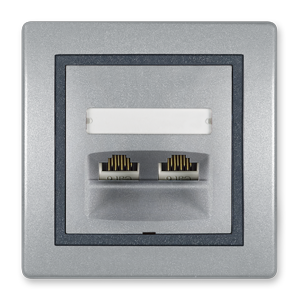 614.S2S Priključnica komunikacijska PRESTIGE 2xRJ45 Cat 5e UTP, S2S