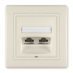 615.999 Priključnica komunikacijska PRESTIGE 2xRJ45 Cat6 UTP, kr