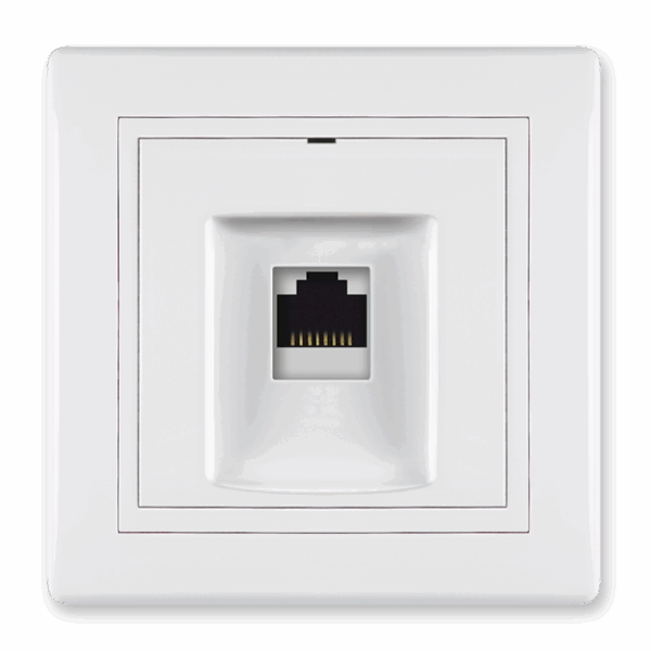 616.000 Priklj. komunikacijska PRESTIGE 1xRJ45 Cat 6A UTP, bela