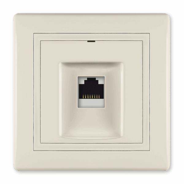 616.99 Priklj. komunikacijska PRESTIGE 1xRJ45 Cat 6A UTP, krem b/m