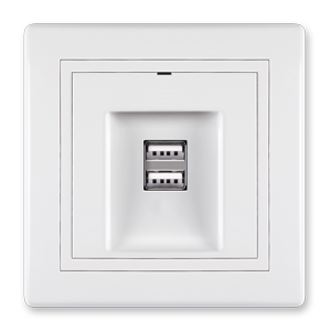 6161.000 USB punjač PRESTIGE 2xUSB A 2,1A 5V=, beli