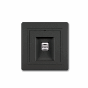 6161.E1E1 USB punjač PRESTIGE 2xUSB A 2,1A 5V=, crni soft