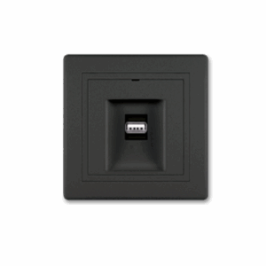 6162.E1E1 Priključnica PRESTIGE USB/USB female Keystone, crna soft