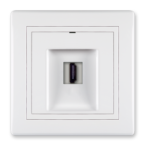 6163.00 Priključnica PRESTIGE HDMI/HDMI female Keystone, bela b/m