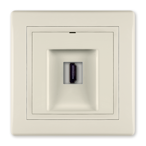 6163.99 Priključnica PRESTIGE HDMI/HDMI female Keystone, krem b/m