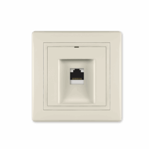 616S.99 Priklj. komunikacijska PRESTIGE 1xRJ45 Cat 6A FTP, krem b/m