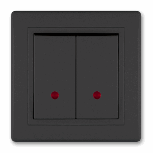 626.E1E1 Sklopka serijska PRESTIGE sa indik. 10A 250V~, crna soft
