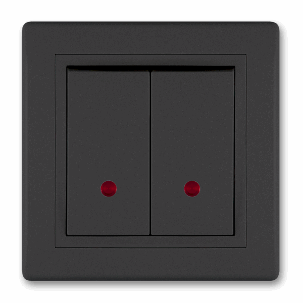 626.E1E1 Sklopka serijska PRESTIGE sa indik. 10A 250V~, crna soft
