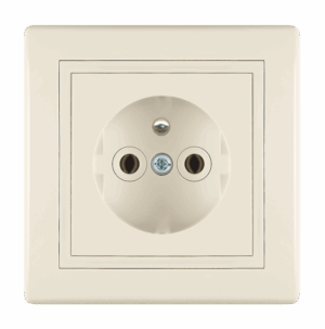635.99 Priključnica dvopolna PRESTIGE NF standard, krem b/m