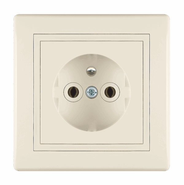 635.99 Priključnica dvopolna PRESTIGE NF standard, krem b/m