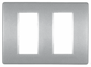 65023.S Maska dvostruka MODE 1M+1M/3M za prirubnicu 3M, metal. srebrna