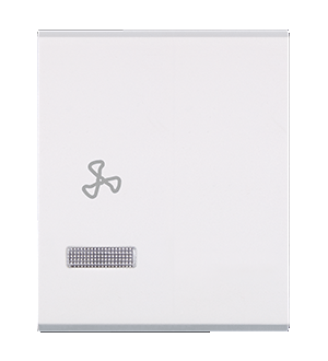 65825.0 Taster MODE 2M sa oznakom ventilatora i indikacijom, beli