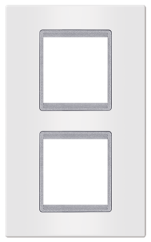 70142.0S Maska 2X2M vertikalna EXP BASIC, bela sa silver nosačem