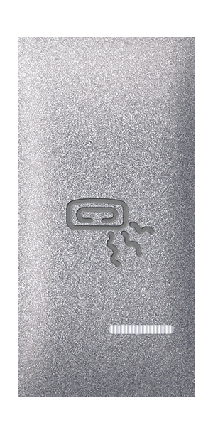 73205.S Taster EXP 1M sa oznakom grejalice i indikacijom, silver
