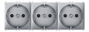 74113.S Sklop 3 priklj. dvop. EXP 3x2M - premošteno, silver
