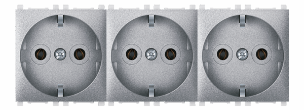 74113.S Sklop 3 priklj. dvop. EXP 3x2M - premošteno, silver
