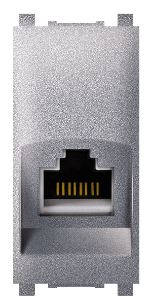 74223.S Priklj. komunik. EXP RJ45 Cat6 Keystone LB UTP 1M, silver
