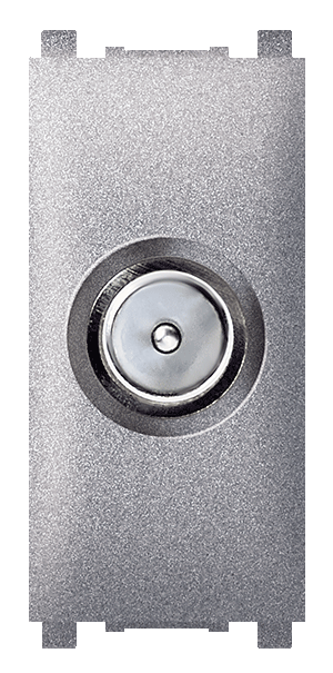 74263.S Priključnica antenska TV EXP završna 5dB IEC 1M, silver